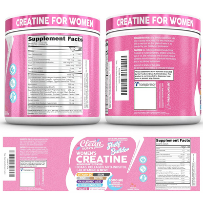 Creatine Monohydrate and BCAA Powder for Women