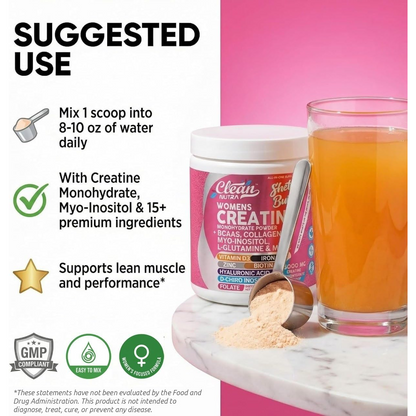Creatine Monohydrate and BCAA Powder for Women