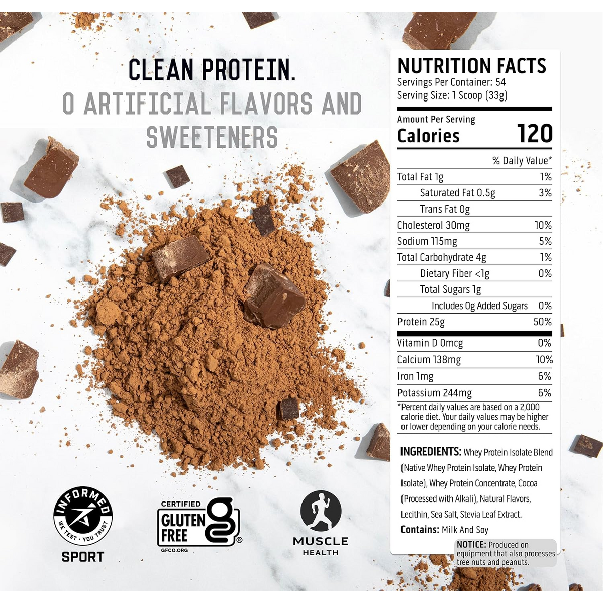 Ascent 100% Whey Protein Powder 4 lb