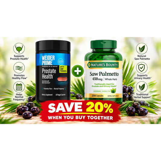 VitaBuy prostate health bundle with Weider Prime and Saw Palmetto men's health supplements