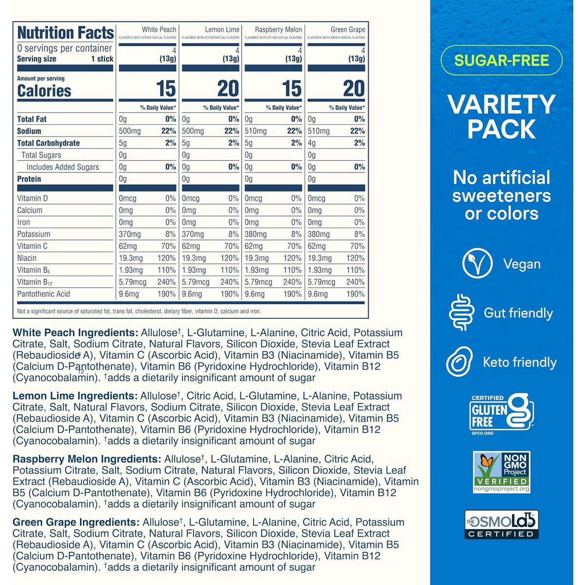 Liquid I.V. Sugar Free Electrolyte Packets 16 Count