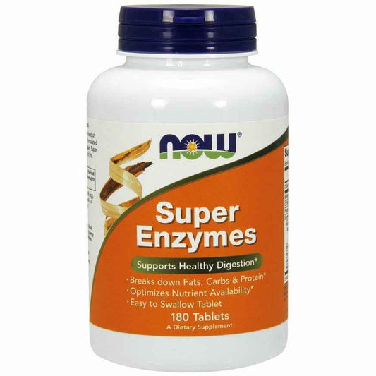 NOW Super Enzymes Digestive Support Supplement 180 Tablets