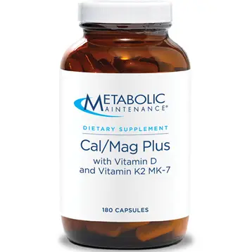 Cal/Mag Plus w/Vitamin D & K2 180 caps by Metabolic Maintenance
