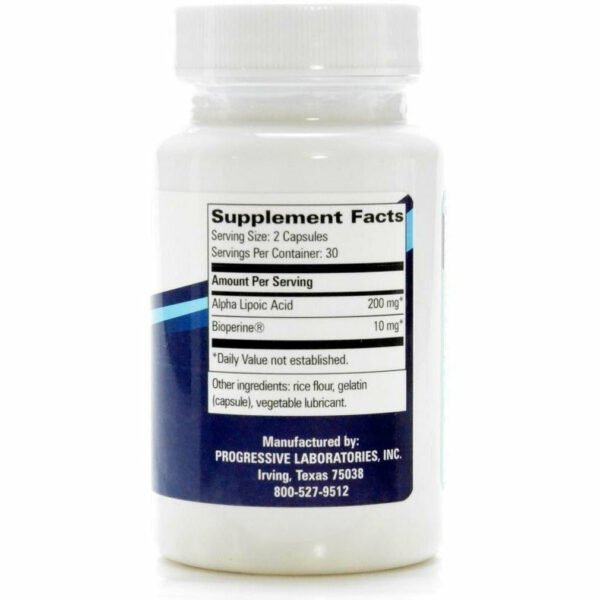 Alpha Lipoic Acid 60 caps by Progressive Labs - Image 2