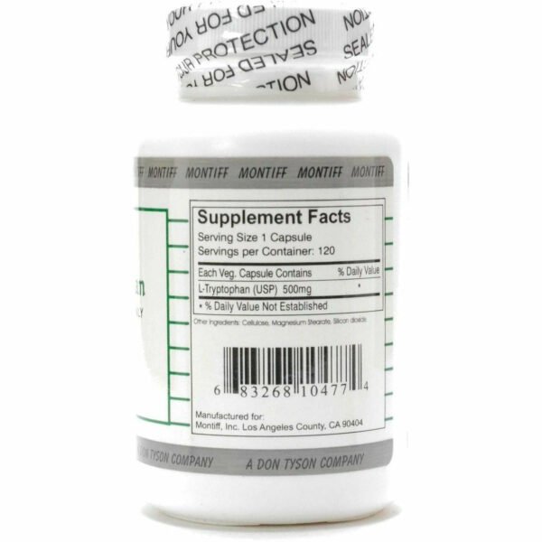 L Tryptophan 500 mg 120 vcaps by Montiff - Image 2