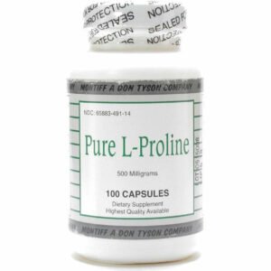 Pure L-Proline 500 mg 100 caps by Montiff