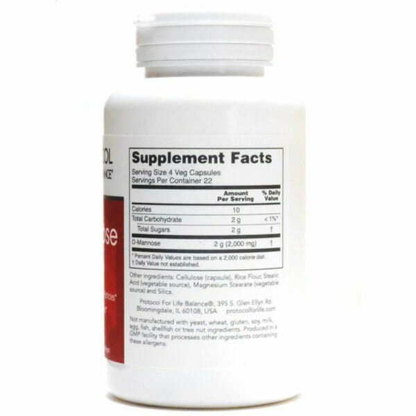 D-Mannose 500 mg 90 caps by Protocol For Life Balance - Image 3