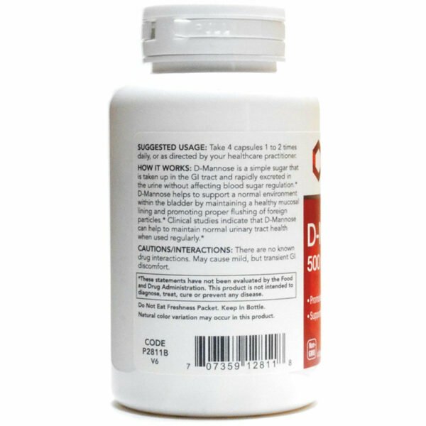 D-Mannose 500 mg 90 caps by Protocol For Life Balance - Image 2