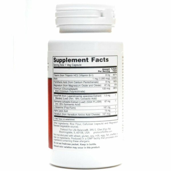 Glucose Balance 90 caps by Protocol For Life Balance - Image 2