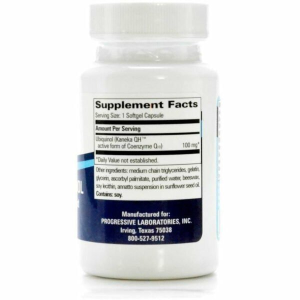 CoQ10 Ubiquinol 30 gels by Progressive Labs - Image 2