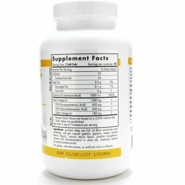 ProOmega D 1000 mg 180 gels by Nordic Naturals - Image 3