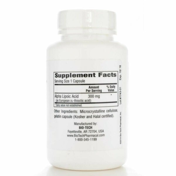 Lipoic 300 mg 100 caps by Bio-Tech - Image 2