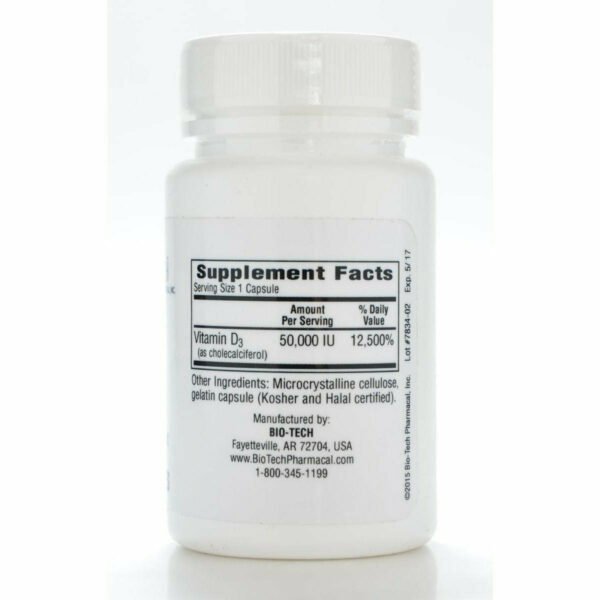 D3-50 50,000 IU 100 caps by Bio-Tech - Image 2