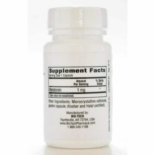 Melatonin 1 mg 100 caps by Bio-Tech - Image 2