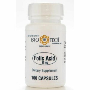 Folic Acid 20 mg 100 caps by Bio-Tech