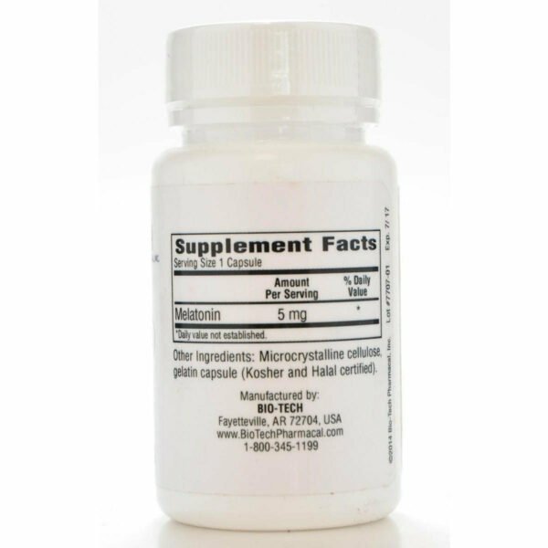Melatonin 5 mg 100 caps by Bio-Tech - Image 2