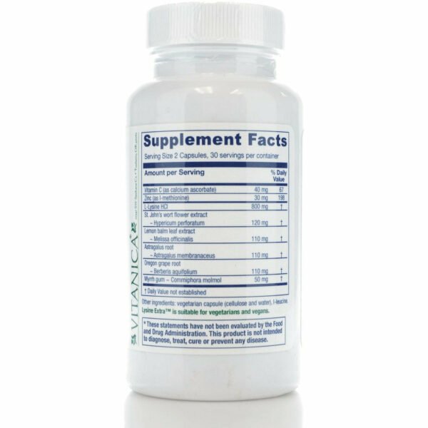 Lysine Extra 60 caps by Vitanica - Image 2