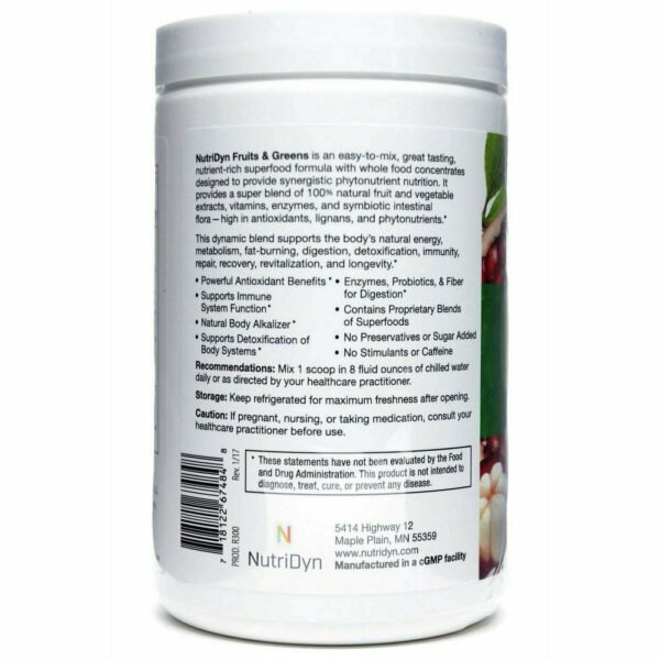 Fruits & Greens Original Mint by Nutri-Dyn - Image 3
