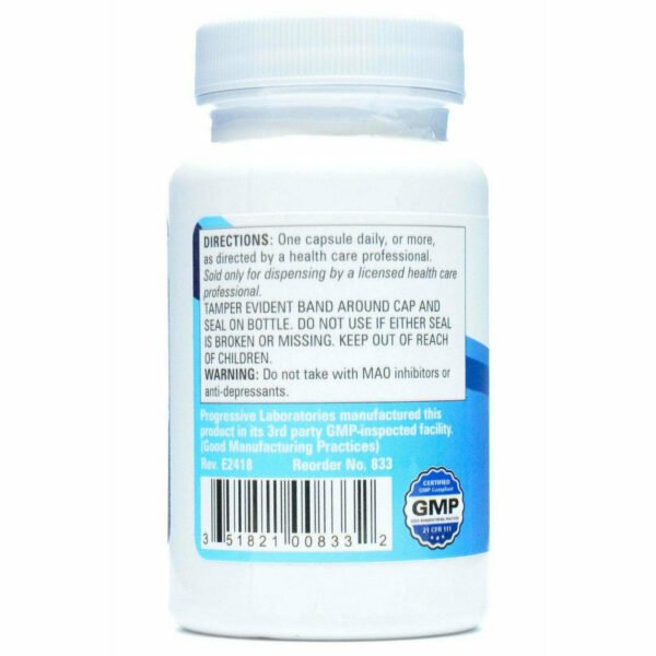 5-Hydroxy L-Tryptophan 100 mg 30 caps by Progressive Labs - Image 3