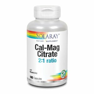 Cal-Mag Citrate 2:1 Ratio with Vitamin D3 180 caps by Solaray
