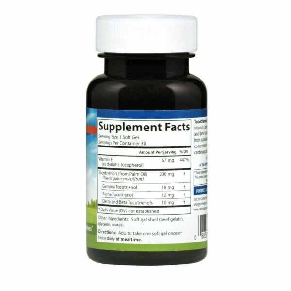 Tocotrienols 30 gels by Carlson Labs - Image 2