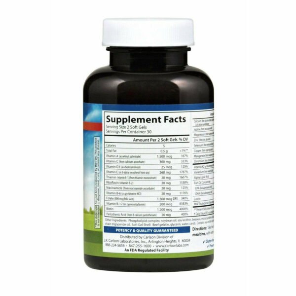 Nutra Support Diabetes 60 gels by Carlson Labs - Image 2