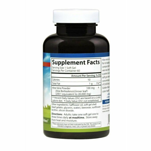 Golden Aloe 60 gels by Carlson Labs - Image 2