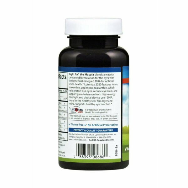 Right for the Macula 60 gels by Carlson Labs - Image 3
