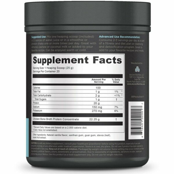 Bone Broth Protein (20 servings) by Ancient Nutrition - Image 2