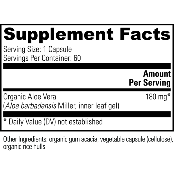 Aloe Vera 60 caps by Global Healing - Image 2