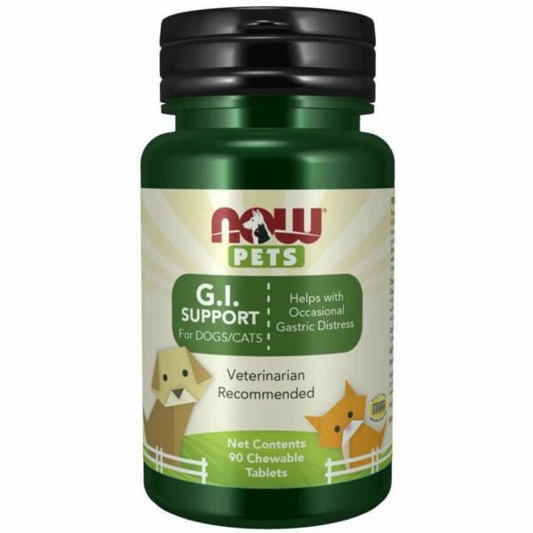 GI Support for Dogs/Cats 90 chewable tab By NOW
