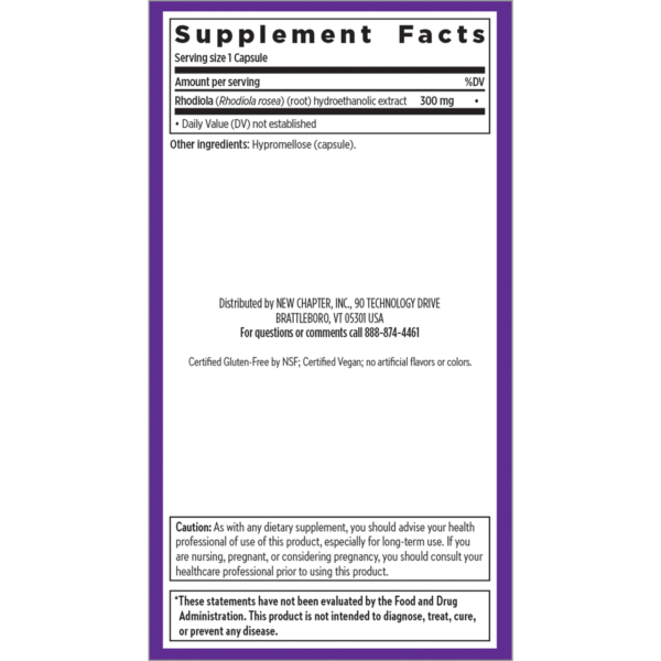 Rhodiola Force 30 vcaps by New Chapter - Image 2