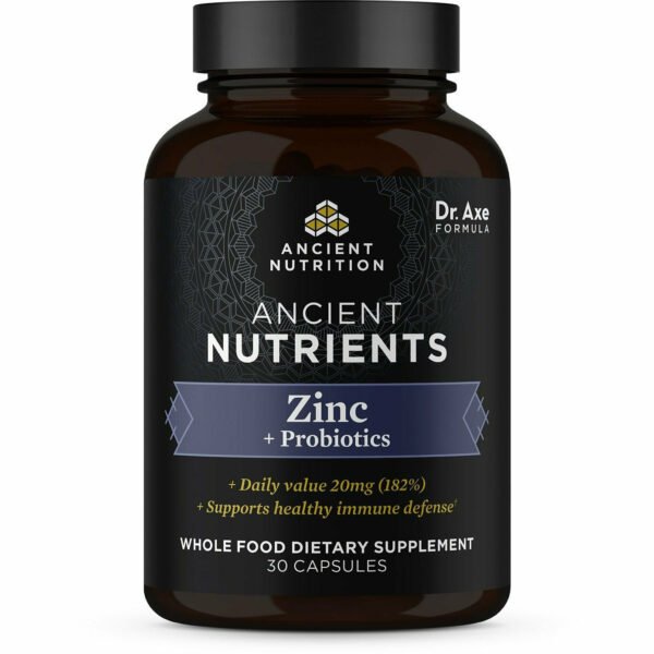 Ancient Nutrients - Zinc + Probiotics 30 Caps by Ancient Nutrition