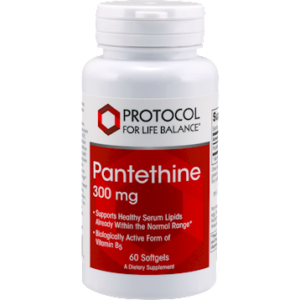 Pantethine 300 mg 60 gels by Protocol For Life Balance