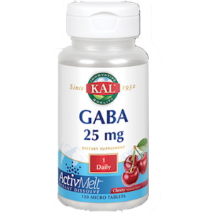 GABA 25 mg Cherry 120 tabs By KAL