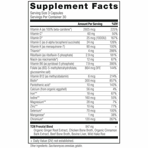 Prenatal TCM 90 caps By Ancient Nutrition - Image 4