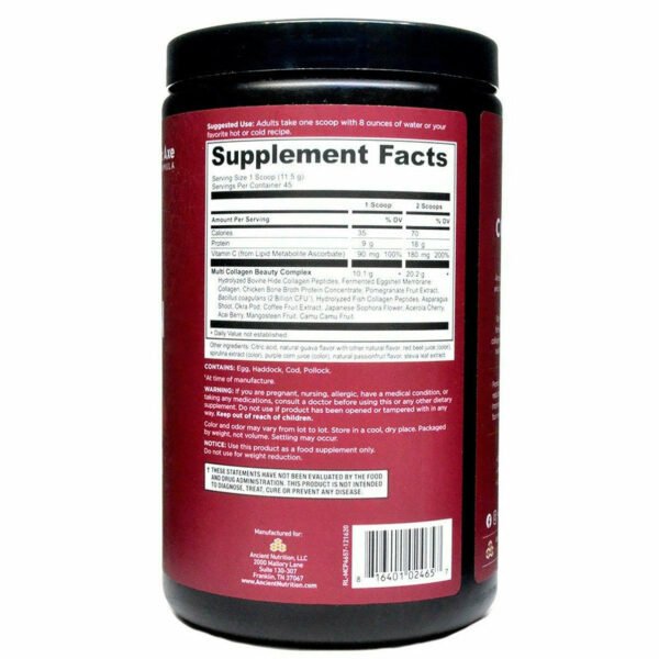 Multi Collagen Protein Beauty Within (522 g) by Ancient Nutrition - Image 2