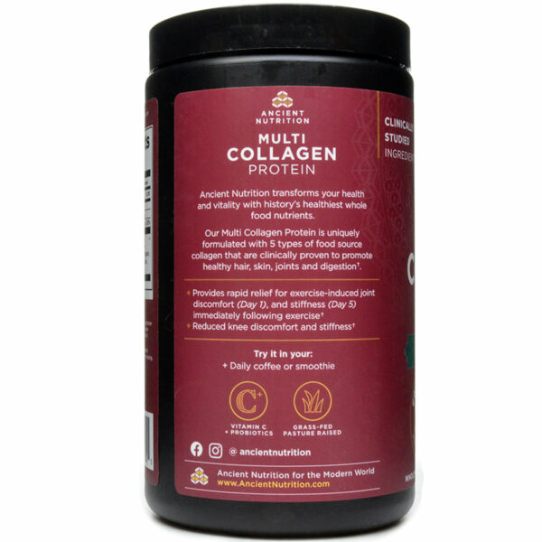 Multi Collagen Protein Joint & Mobility Vanilla 20 serv By Ancient Nutrition - Image 3