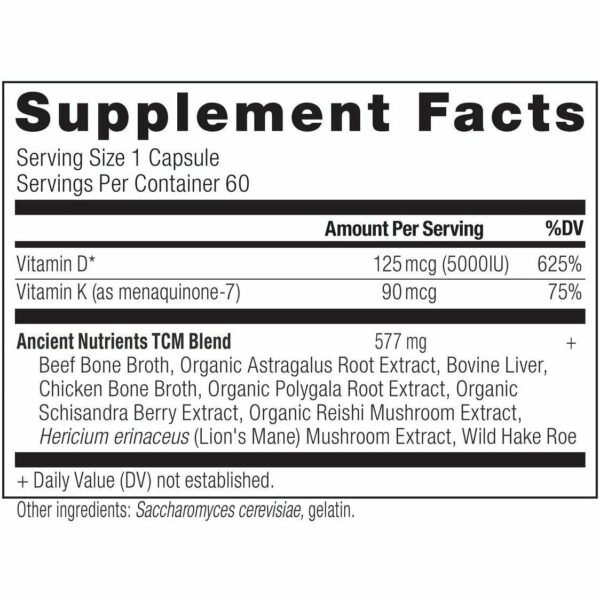 Vitamin D 60 caps By Ancient Nutrition - Image 4