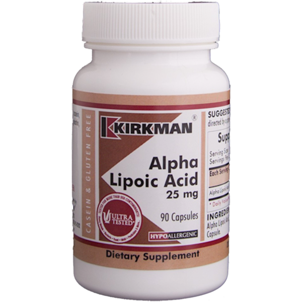 Alpha Lipoic Acid 25 mg 90 caps by Kirkman Labs