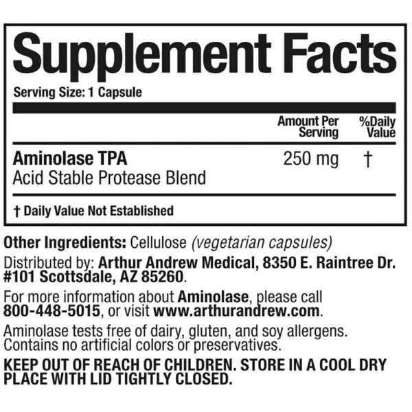 Aminolase TPA 90 caps by Arthur Andrew Medical Inc. - Image 2