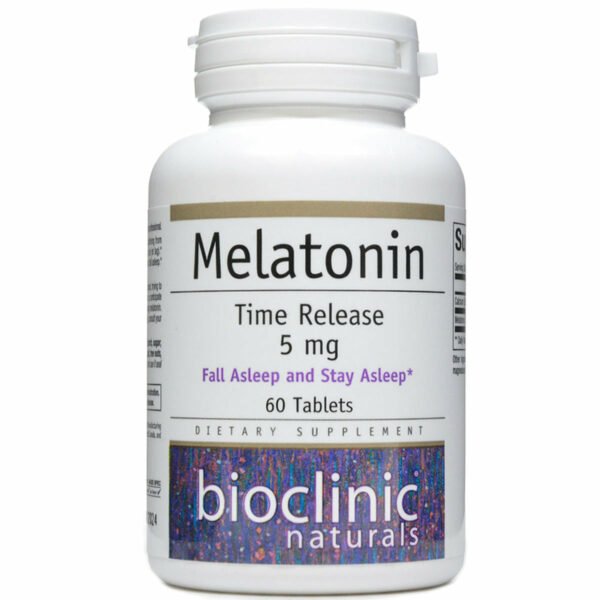 Melatonin Time Release 5 mg 60 tabs By Bioclinic Naturals