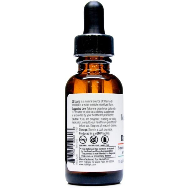 D3 Liquid (Micellized) 1 fl. oz. by Nutri-Dyn - Image 3