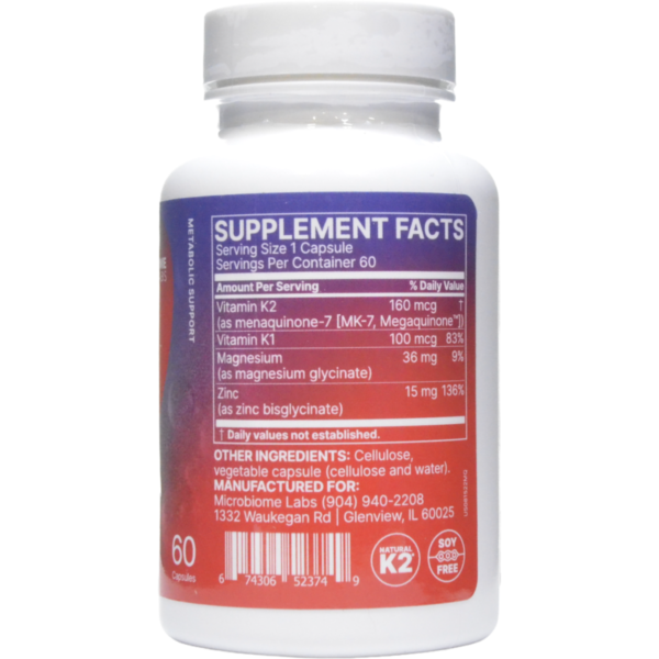 MegaQuinone K2-7 60 capsules by Microbiome Labs - Image 2
