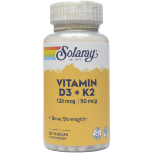 Vitamin D3 & K2 (Soy-Free) 60 vcaps by Solaray
