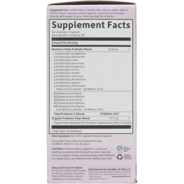Dr Formulated Once Daily Women's 30 vcaps by Garden of Life - Image 2