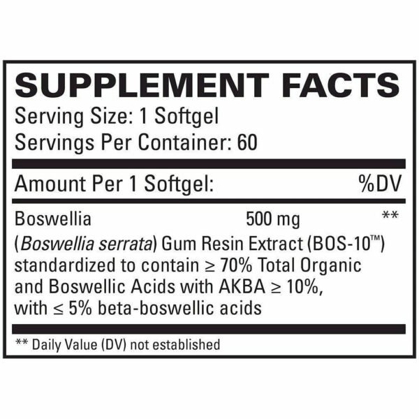 BosPro (Boswellia) 500 mg 60 gels by EuroMedica - Image 2
