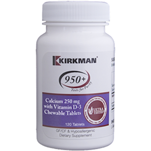 Calcium with Vit D-3 250 mg 120 chews by Kirkman Labs