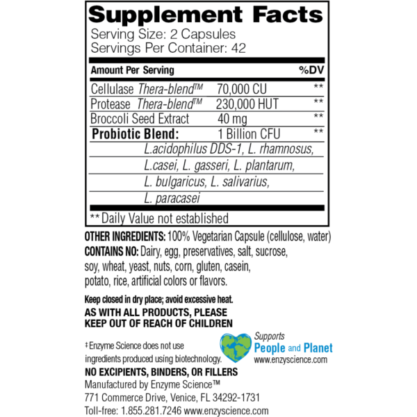Candidase Pro 84 Capsules By Enzyme Science - Image 2