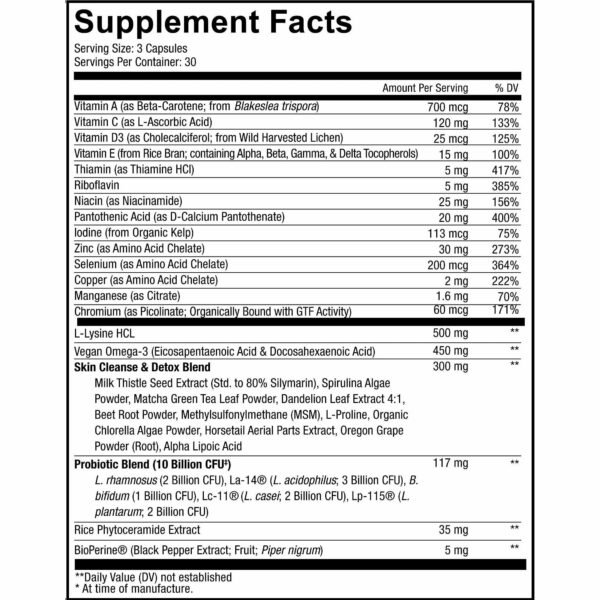 Clearface Vitamins 90 caps by CodeAge - Image 2